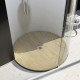 Piatto doccia circolare texturizzato in marmo resina Rocky Wood