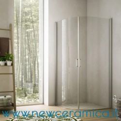 Chiusura doccia Soho Glass semicircolare doppia porta battente